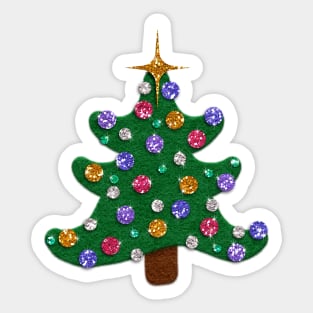 Felt Look Christmas Trees | Cute Stickers by Cherie(c)2021 Sticker